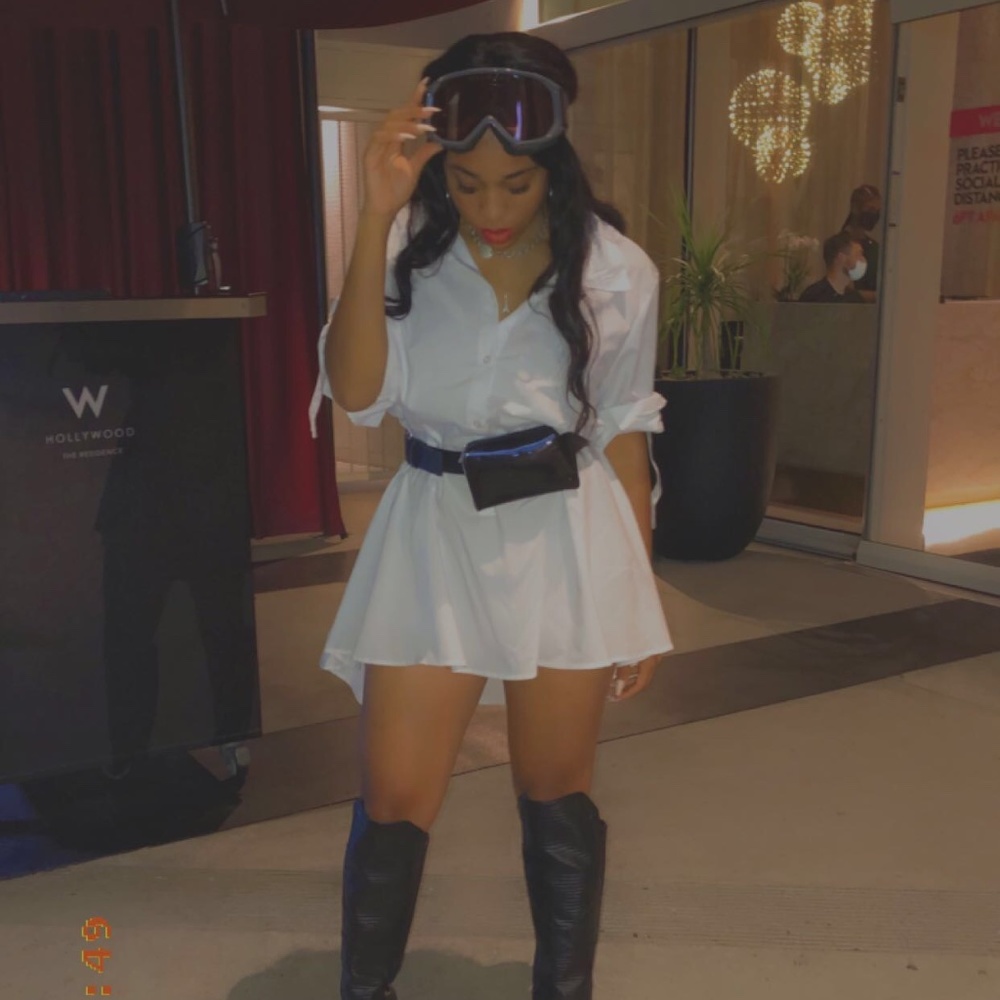White high low dress